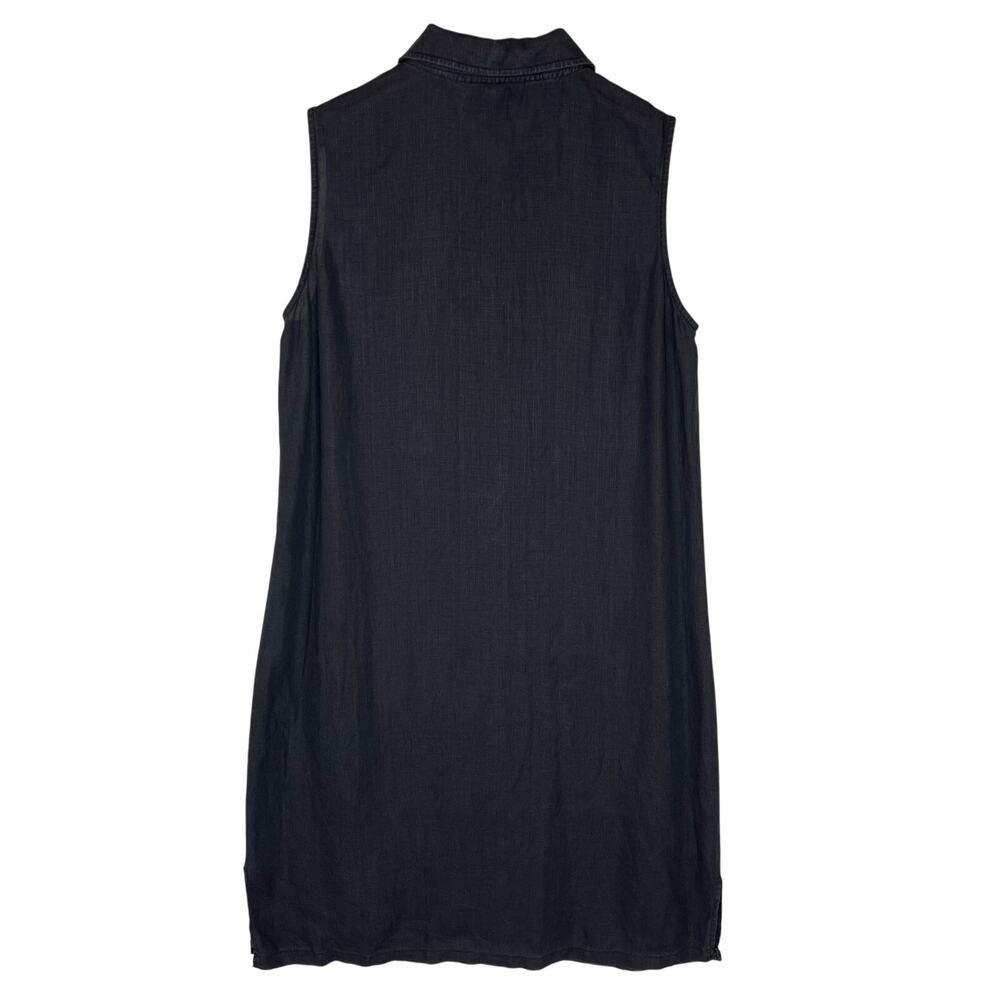 Boston Proper Black Sleeveless Linen Dress - Picture 3 of 3